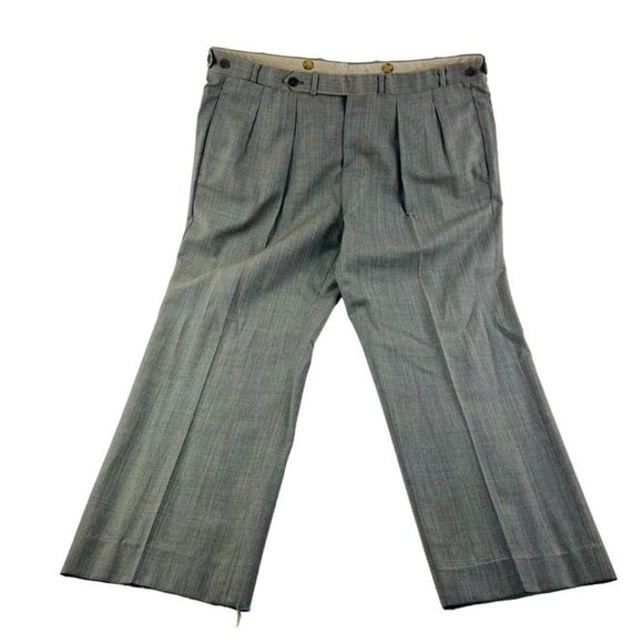 Paul Stuart Brown Blue & Orange Check 2 Button/Vent Full Suit Size 43R 38X26 - Picture 10 of 12